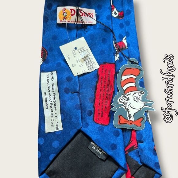 Vintage 90s Dr. Seuss Silk Tie – Cat in the Hat Comes Back, ABC Design - Picture 3 of 11